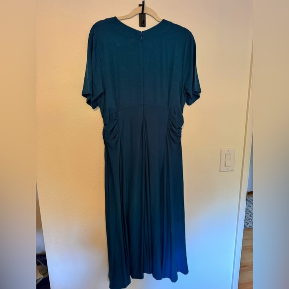 NEW Universal Standard Devi Liquid Jersey Swing Dress Blue Green 14 16 1X S NWT - Picture 6 of 10